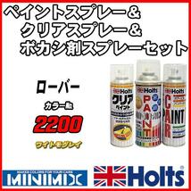 ペイントスプレー ローバー 2200 ワイトモグレイ Holts MINIMIX クリアスプレー ボカシ剤スプレーセット_画像1