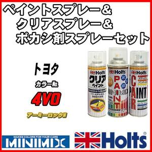 ペイントスプレー トヨタ 4V0 アーミーロックM Holts MINIMIX クリアスプレー ボカシ剤スプレーセット