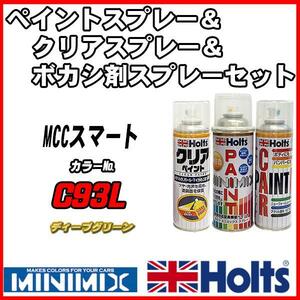 ペイントスプレー MCCスマート C93L ディープグリーン Holts MINIMIX クリアスプレー ボカシ剤スプレーセット