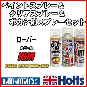 ペイントスプレー ローバー HHW SPECTRAL BRITISH RACING GREEN Holts MINIMIX クリアスプレー ボカシ剤スプレーセット