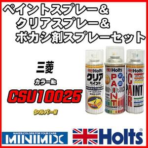 ペイントスプレー 三菱 CSU10025 シルバーM Holts MINIMIX クリアスプレー ボカシ剤スプレーセット