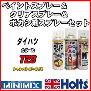 ペイントスプレー ダイハツ T23 シャンパンゴールドM Holts MINIMIX クリアスプレー ボカシ剤スプレーセット