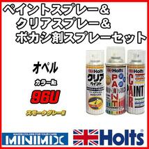 ペイントスプレー オペル 96U スモークグレーM Holts MINIMIX クリアスプレー ボカシ剤スプレーセット_画像1