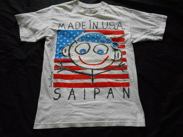 Danny First USA製TシャツM　９０’ｓ星条旗　バンダナ