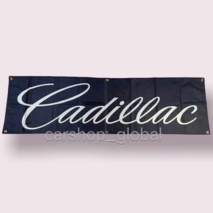 キャデラック CADILLAC バナー フラッグ 旗 ガレージ 部屋 150cm×45cm 長方形特大サイズ 6つバックル付 エスカレード/CTS/ATS/CT6等