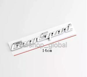 マセラティ クアトロポルテ/ギブリ グランスポーツ リア トランクエンブレム ステッカー シルバー GTS/グランルッソ/S/Q4等