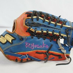 10●【中古】SSK 中日ドラゴンズ 平田良介 支給品 Ryosuke HIRATA D-6 グローブ 野球 6 実使用 サイン入り●3784N2 /1.8ｂの画像2