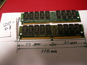 送料最安 140円 MEM27-01：SIMMメモリ　TEXAS INSTRUMENT　MB3041　94V0　2611-B1　片面のみチップ9枚搭載　容量不明　2枚組