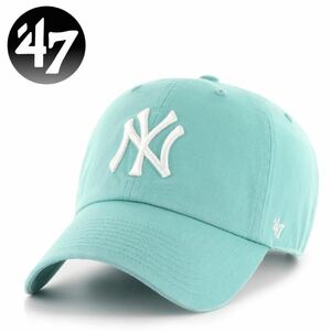 ☆正規品新品☆47BRAND YANKEES CLEAN UP フォーティーセブン キャップ クリーンナップ 柔らか RGW17GWS ヤンキース/ラグーンブルー