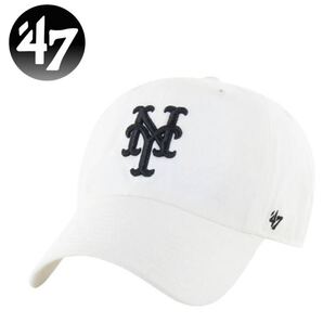 ☆新品正規品☆47BRAND METS CLEAN UP フォーティセブン ブランド クリーンアップ キャップ 柔らか ニューヨーク・メッツ/ホワイト