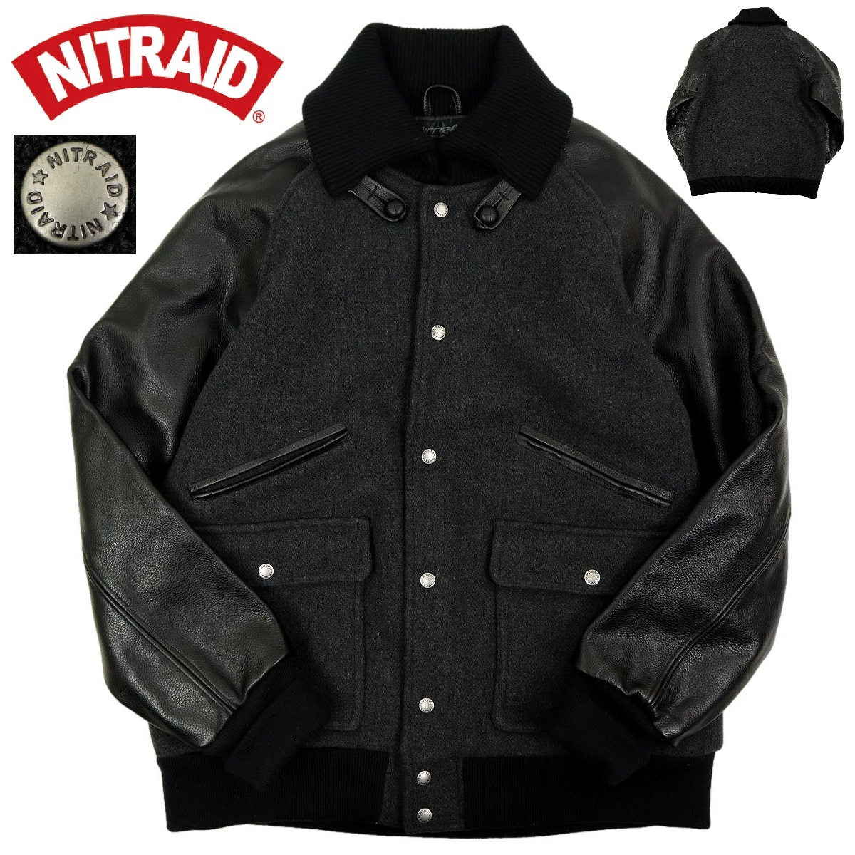 NITRAID CLUB JACKET BLACK  ナイトレイド ブルゾン ジャケット/アウター メンズ 売れ筋最安値