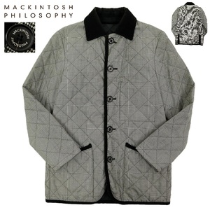 [B2028][ прекрасный товар ]MACKINTOSH PHILOSOPHY Macintosh firosofi- стеганная куртка тысяч птица .. размер 36