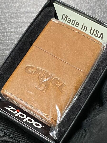 zippo キャメル 茶本革 限定品 希少モデル 2019年製 CAMEL ケース 保証書付き