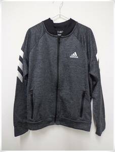 ★704 【送料無料】 adidas アディダス ジュニア 140 男の子 ジャージジャケット グレー XFG ウィンタートラックスーツ 裏起毛 スポーツ