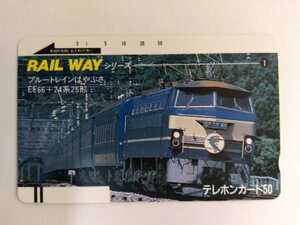 RAIL WAYシリーズ①　レールウェイシリーズ①　ブルートレインはやぶさ EE66+24系25形　テレフォンカード