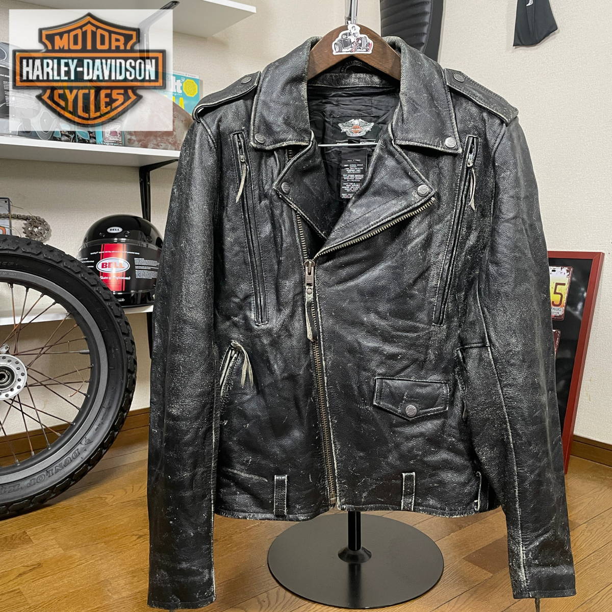 買 - ハーレーダビッドソンHarley-Davidsレザーダブルライダース
