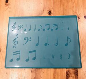 No.210 stencil seat sound . musical score symbol music music stencil plate 