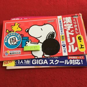 Z5-183 くりかえし 漢字ドリル 6年生 ドリル 計算 テスト プリント 予習 復習 国語 算数 理科 家庭学習 非売品 教育同人社 スヌーピー 