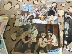 d106クリアファイル　Free! 京アニ　ムービック 七瀬遙、橘真琴、松岡凛、葉月渚、竜ヶ崎怜 2枚セット