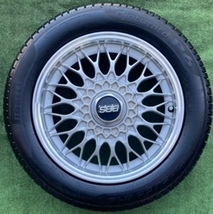 230106-02 PIRELLI CINTURATO P6 ラジアルタイヤ+NISSAN 純正 OP BBS 16inch Wheel SKYLINE/STAGEA/LAUREL/ LEAFなど_画像3