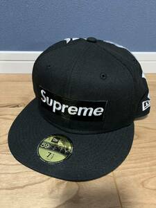 SupremeシュプリームNEWERAニューエラYankeesヤンキースBOXボックスロゴキャップ帽子ブラック新品ステッカー付属