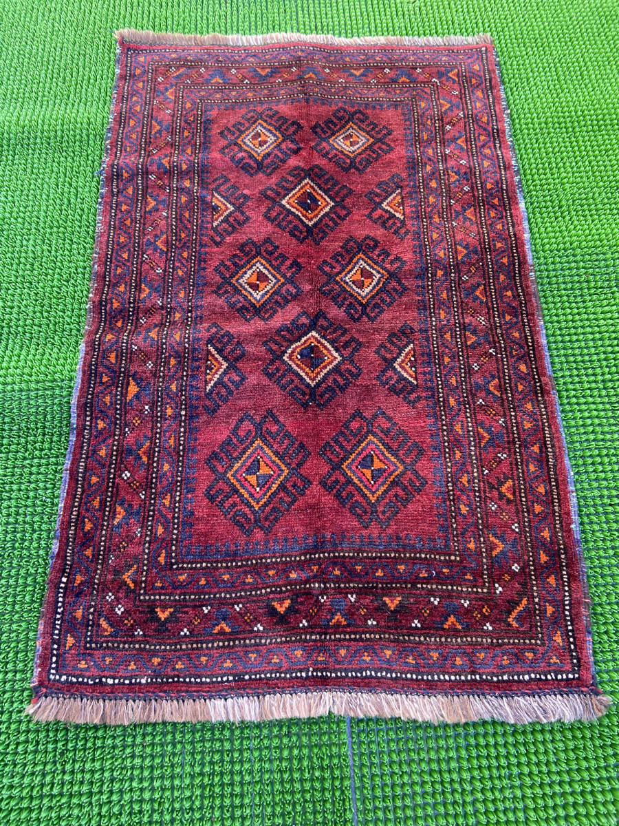 アフガントライバルラグKhal Mohammadi手織り絨毯 294×74cm ラグ
