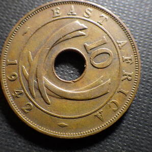 英領東アフリカ１９４２年 １０セント銅貨 直径約30.95ｍｍ重量約9.19ｇ 外国コイン 直径約ｍｍ重量約ｇ 外国コインの画像2