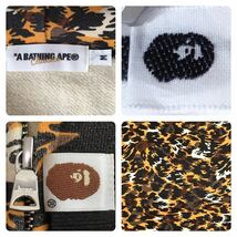 レオパードカモ フルジップ パーカー Mサイズ a bathing ape BAPE full zip hoodie leopard camo エイプ ベイプ レオパード q677_画像6