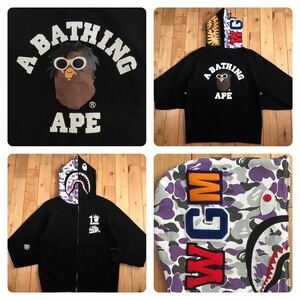 ★激レア★ Wiz Khalifa NYC 10th シャーク パーカー Lサイズ shark full zip hoodie a bathing ape BAPE camo エイプ ベイプ 迷彩 35i97