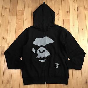 ★新品★ MAD FACE フルジップ パーカー ブラック Mサイズ a bathing ape BAPE full zip hoodie エイプ ベイプ アベイシングエイプ i22