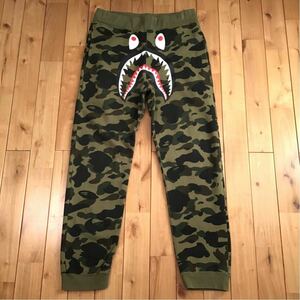 ★2XL★ 1st camo green shark sweat pants a bathing ape BAPE シャーク スウェットパンツ エイプ ベイプ アベイシングエイプ XXL i3189