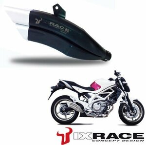 IXRACE SUZUKI スズキ SFV 650 GLADIUS 09-14 Z7B ツインアップ スリップマフラー【送料800円】