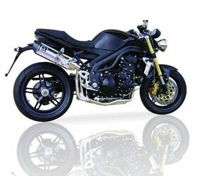 【送料800円】IXIL(イクシル) TRIUMPH ST1050 SPEED TRIPLE '05-'06(515NJ)'07-'10 SOVE オーバル 左右2本出し スリップオン マフラー