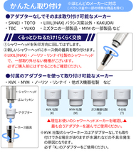 節水シャワーヘッド シルクスパ 極細水流 節水最大65％ 水量調節 手元ストップ 止水 簡単取付 変換アダプター付き_画像7