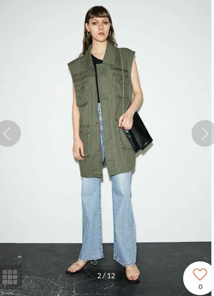 ★タグ付き【moussy】VINTAGE LIKE MILITARY VEST