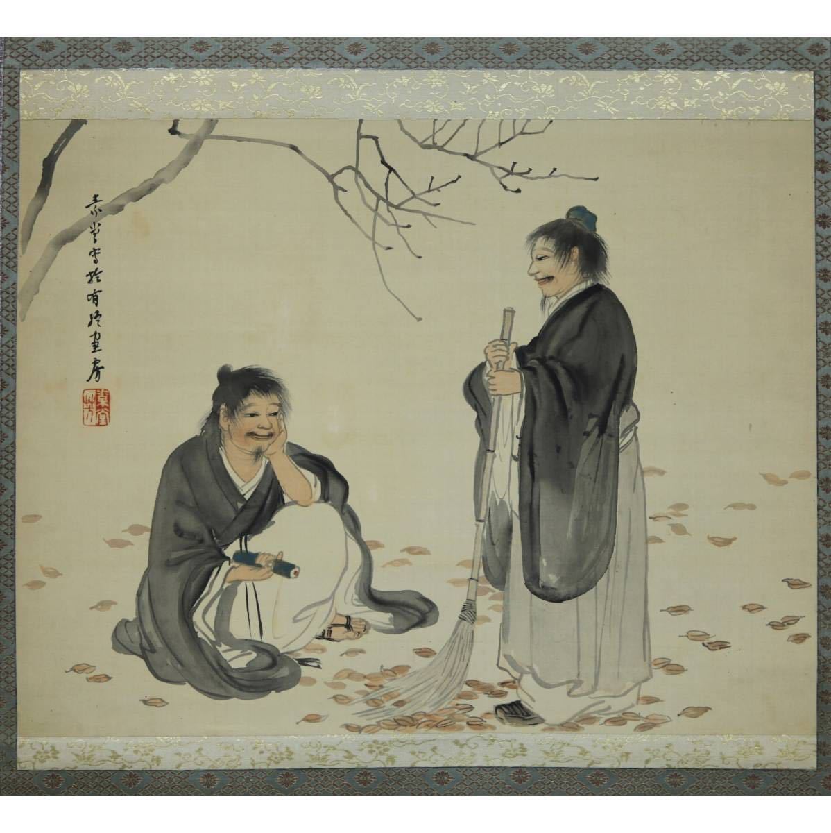 ヤフオク! -「寒山拾得図」(日本画) (絵画)の落札相場・落札価格