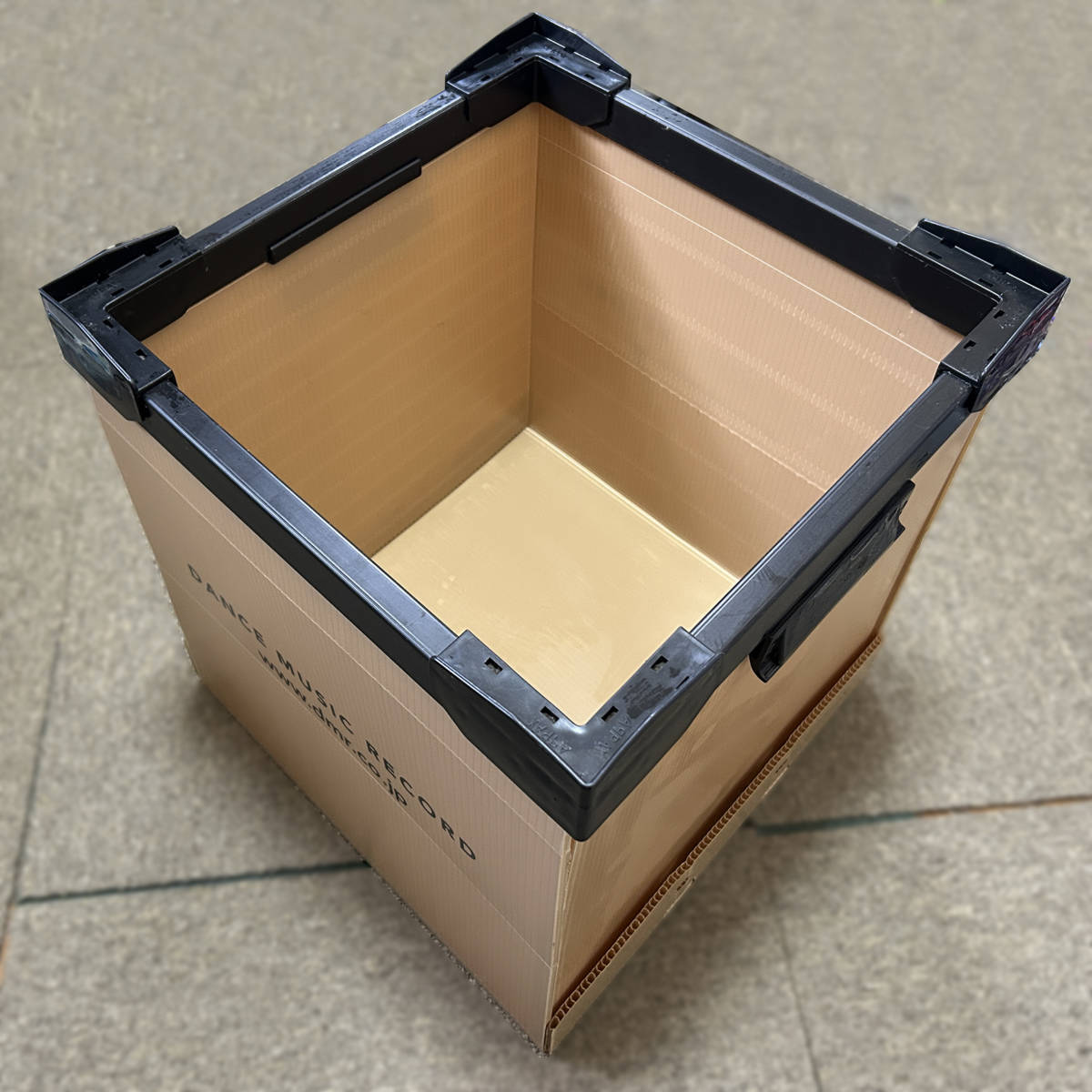 DMR LPレコードボックス 折りたたみ コンテナBOX dance music record
