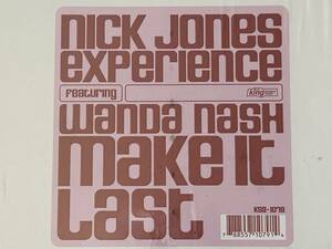 試聴 Nick Jones Experience Featuring Wanda Nash Make It Last 正統派ガラージ 1998年