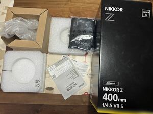 元箱　取説　マニュアル 未記入保証書　Nikon ニコンNIKKOR Z 400mm f/4.5 VR S　レンズ無し
