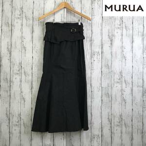 MURUA 　ムルーア　アシメコルセットマーメイドスカート　1サイズ　ブラック　S8-448　USED
