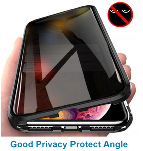 磁気強化ガラス　プライバシー保護　iPhoneケース　360マグネットカバー　iPhoneSE XR XS 11 12 Pro MAX 8 7 6 Plus