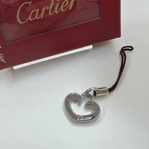  Cartier Cartier strap C Heart strap for mobile phone silver heart motif key holder No.147