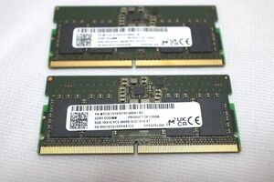 Micron DDR5-4800 16GB (8GBx2枚) ノートPC用 SO-DIMM メモリ