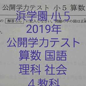 浜学園 小5 2019年 公開学力テスト 4教科