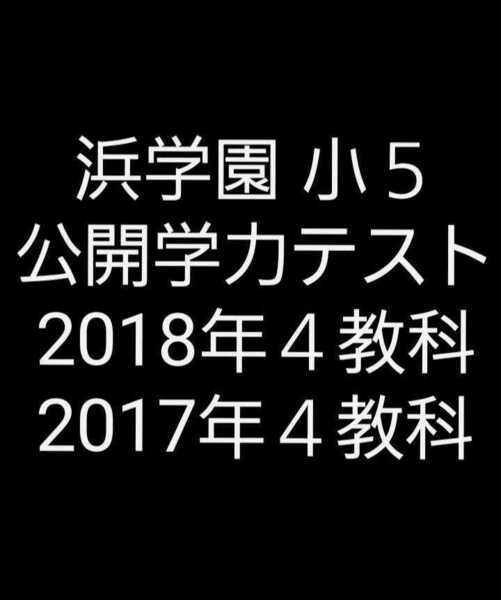 浜学園　小５　公開学力テスト　４教科　２年分　2018年　2017年