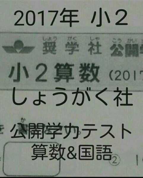 奨学社　公開学力テスト　小2 算数国語　2科目　一年分 浜学園 希学園 馬渕