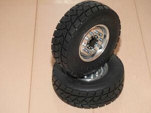  Tamiya 1/14 trailer 30mm tire wide wheel 2 piece set A