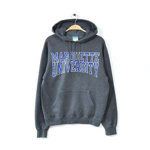 【送料無料】チャンピオン MARQUETTE UNIVERSITY スウェットパーカ トレーナー メンズS グレー カレッジ マーケット大学 Champion @CG0265