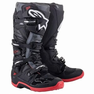 アルパインスターズ 2012014-1153-7 ブーツ TECH7 ブラック/クールグレー/レッド 7(25.5cm) 靴 軽量化 初心者 オフロード
