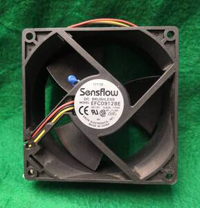 EFC0912BEＳＥＮＳＦＬＯＷＤＣブラシレスＦＡＮ12V0.63A温度センサー付き温度で風量変わります送料全国一律レターパックプラス５２０円